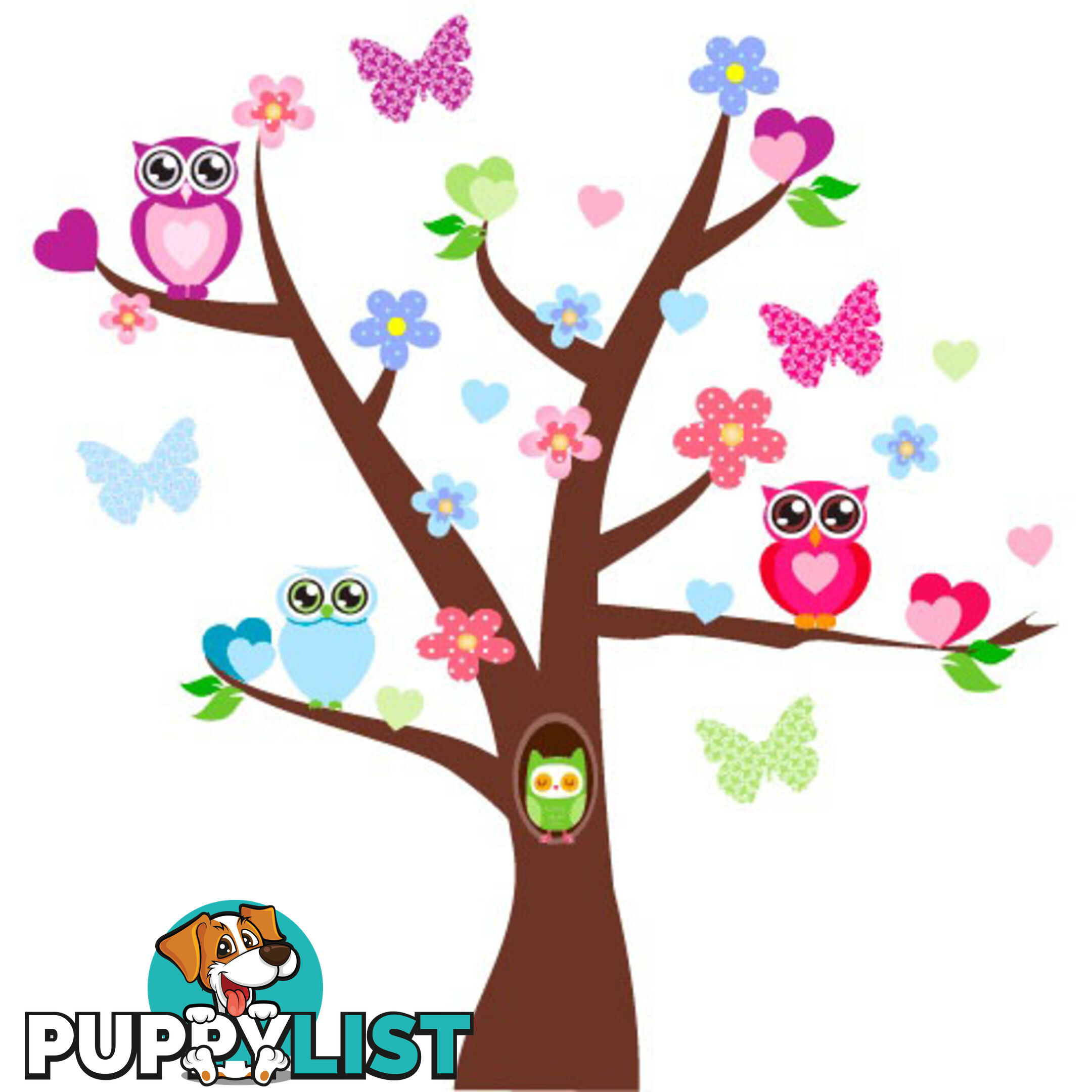 Tree and Owl Wall Stickers - Totally Movable