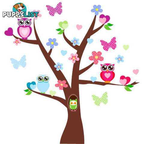 Tree and Owl Wall Stickers - Totally Movable