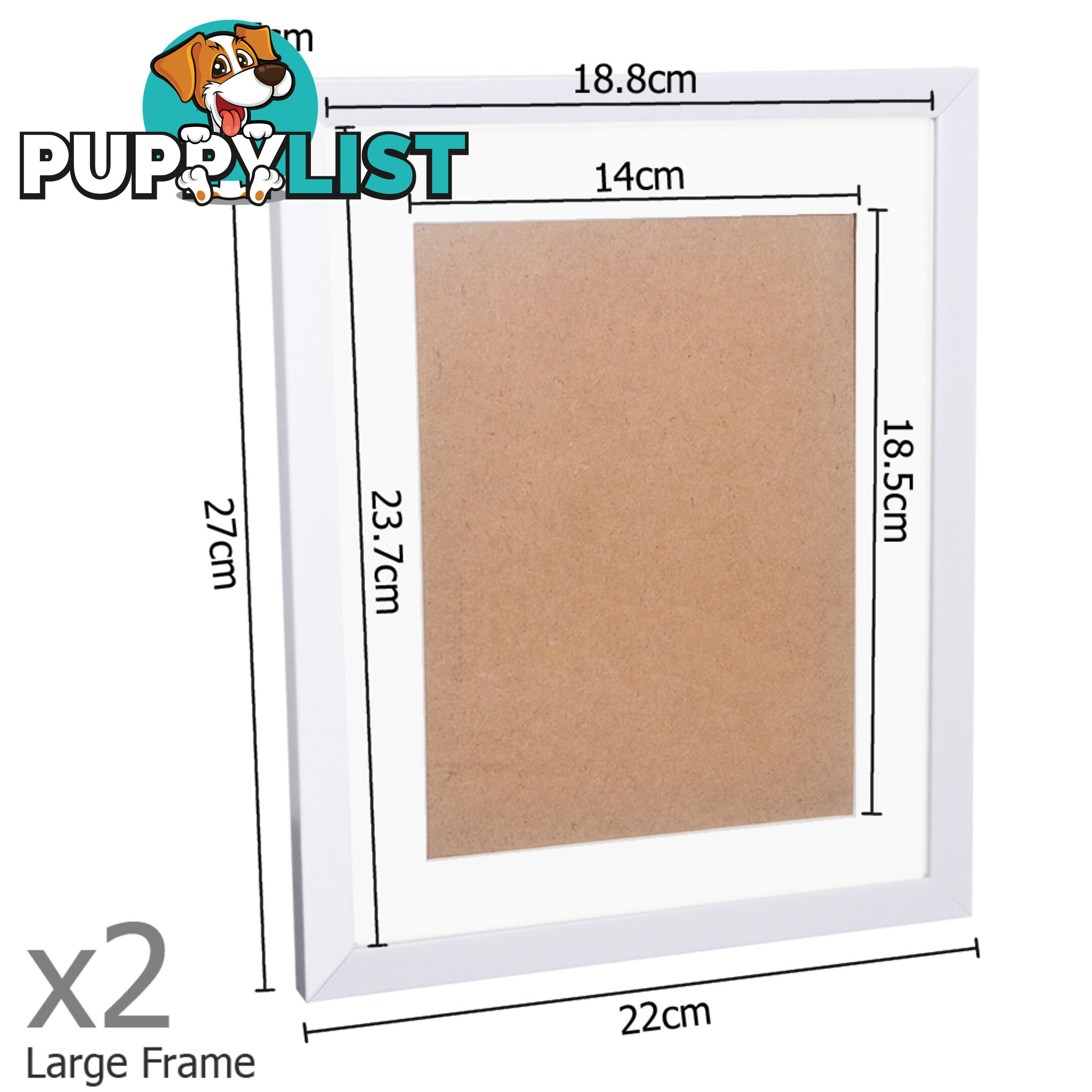 17 pcs Photo Frames Set Wall White