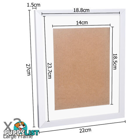 17 pcs Photo Frames Set Wall White