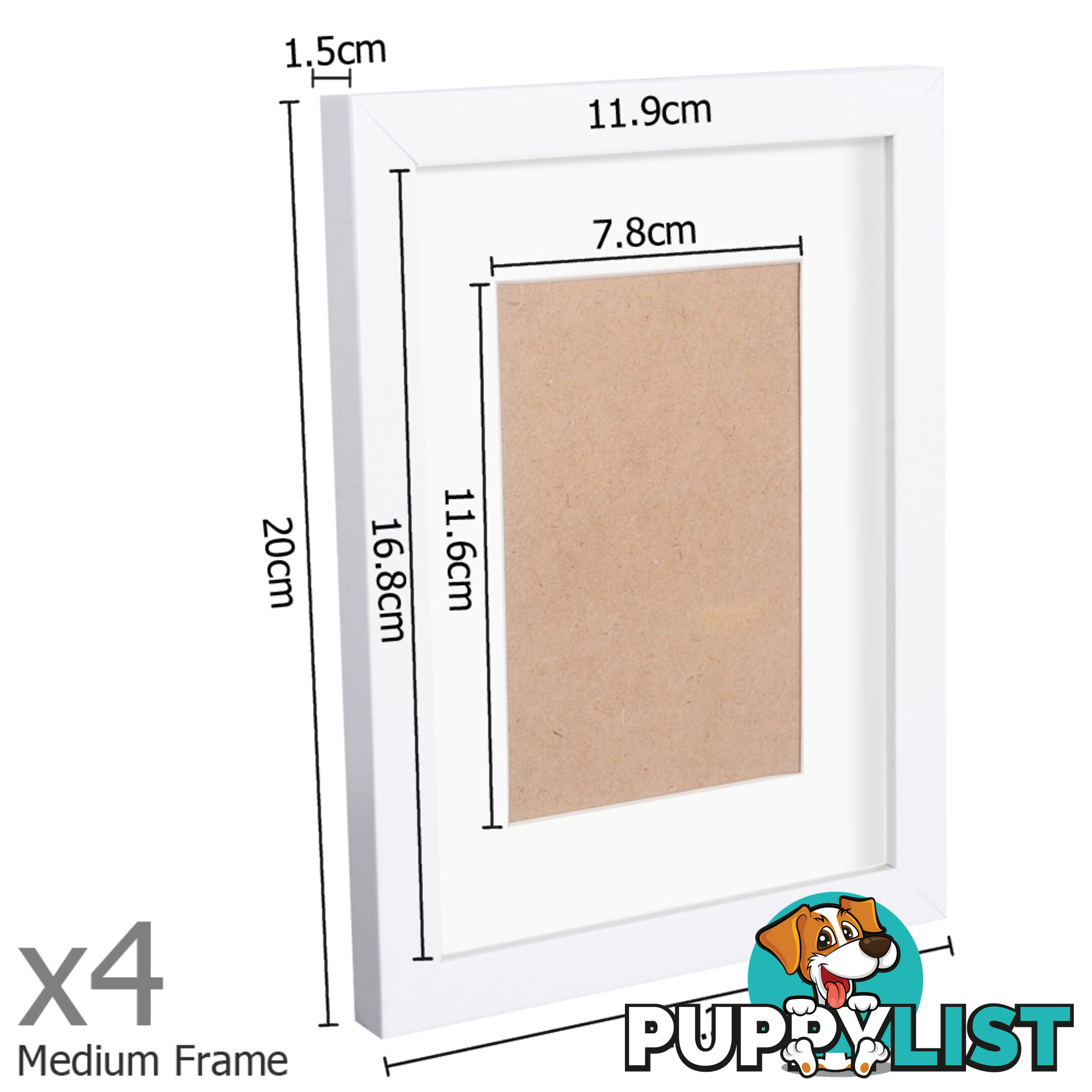 17 pcs Photo Frames Set Wall White