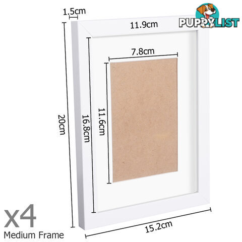 17 pcs Photo Frames Set Wall White