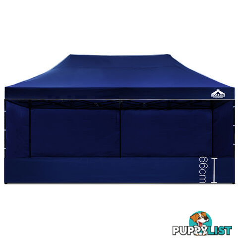 3x6 Pop Up Gazebo Hut with Sandbags Blue