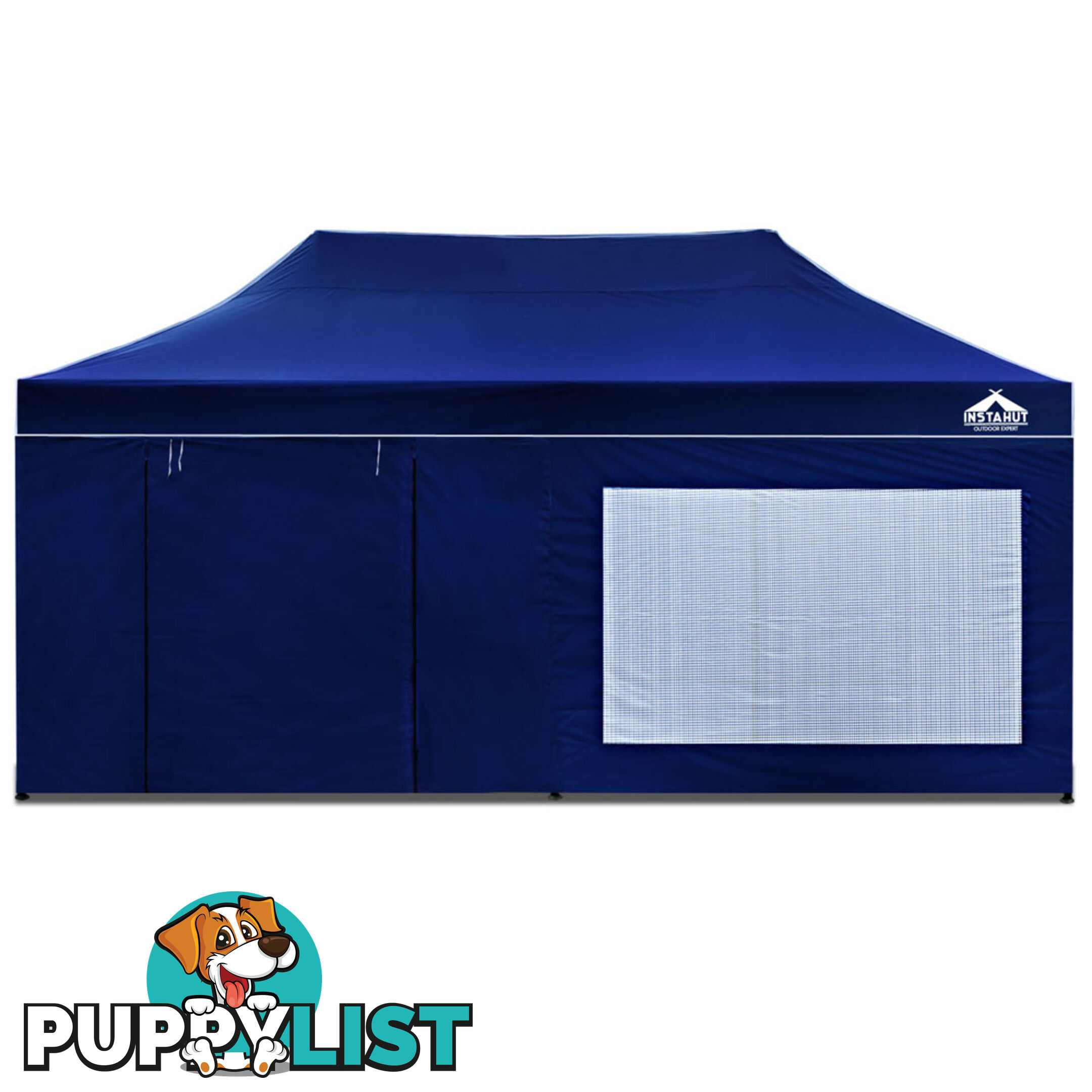 3x6 Pop Up Gazebo Hut with Sandbags Blue