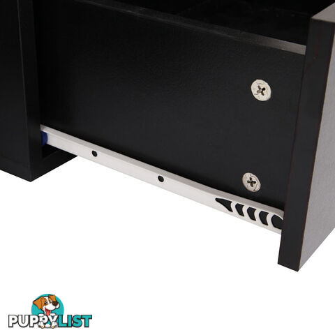 TV Stand Entertainment Unit Adjustable Cabinet Black