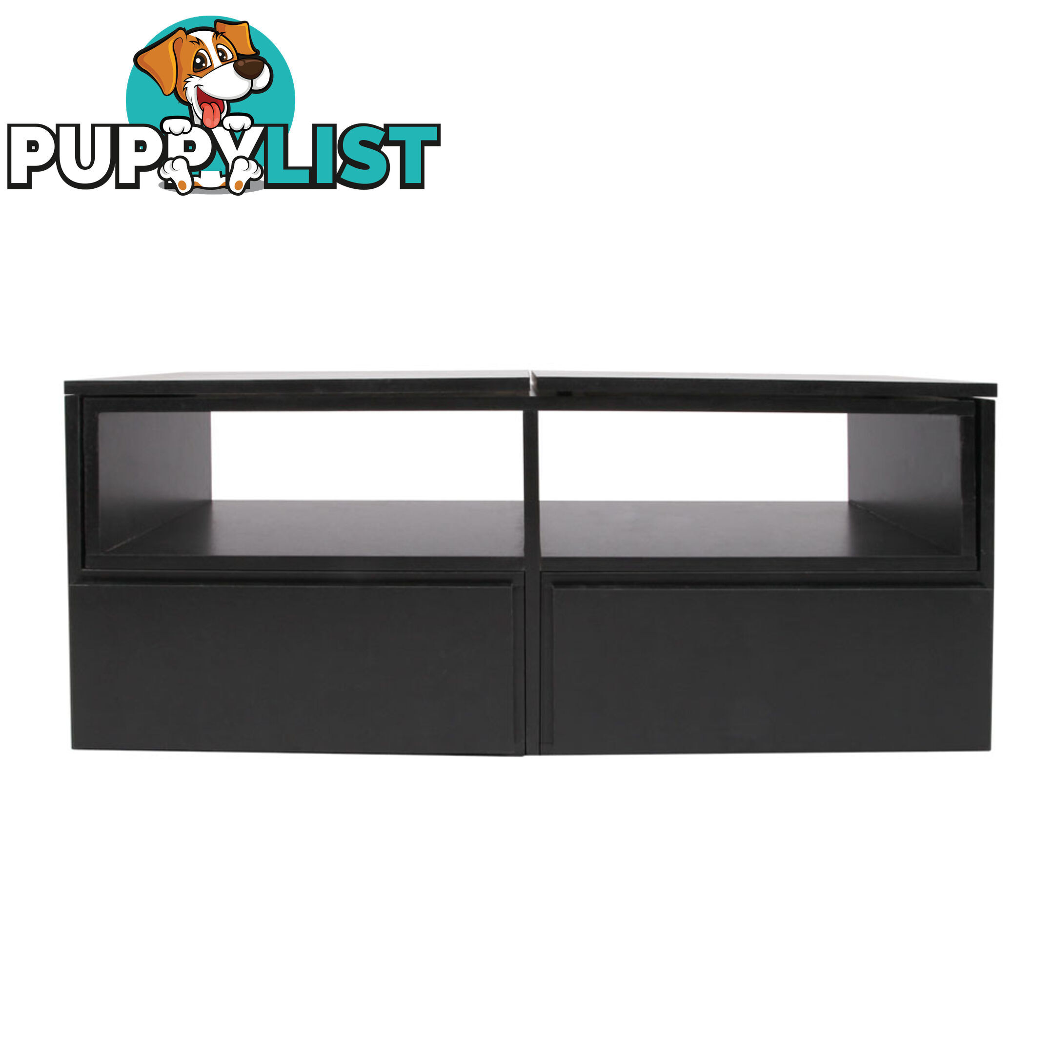 TV Stand Entertainment Unit Adjustable Cabinet Black