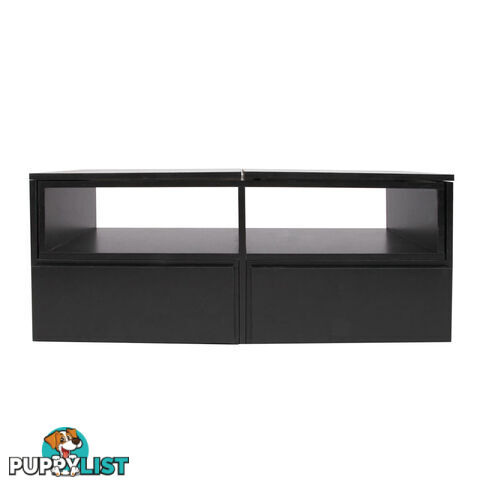 TV Stand Entertainment Unit Adjustable Cabinet Black