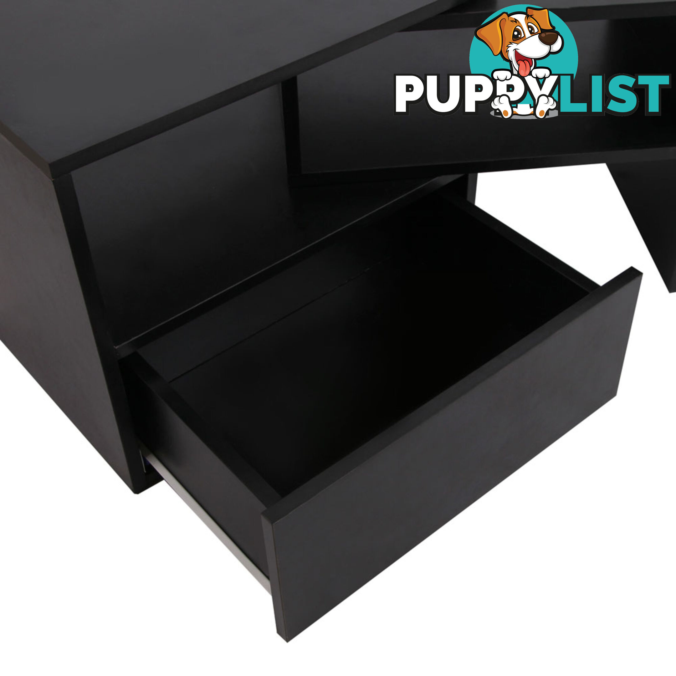 TV Stand Entertainment Unit Adjustable Cabinet Black