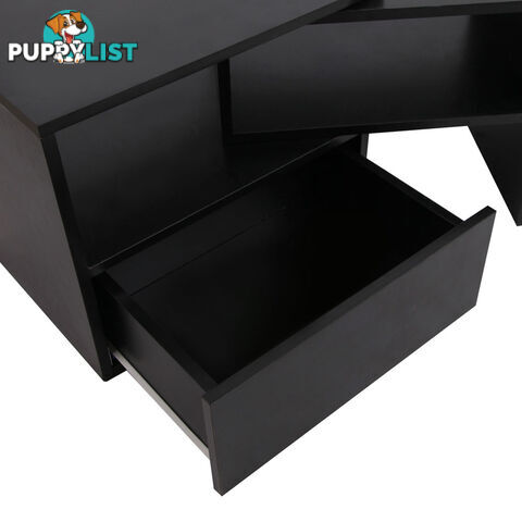 TV Stand Entertainment Unit Adjustable Cabinet Black