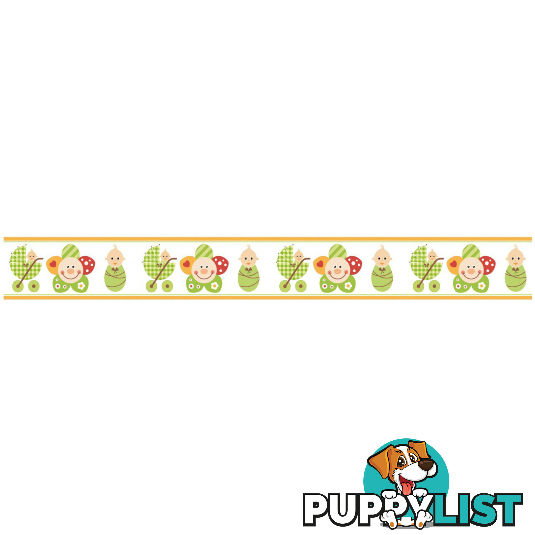 Smiley Flower Face Wall Border Stickers - Totally Movable