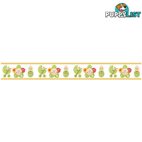 Smiley Flower Face Wall Border Stickers - Totally Movable