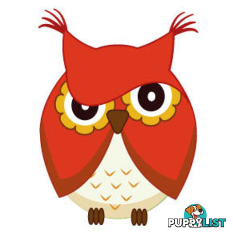 Cute red owl Wall Sticker - Totally Movable