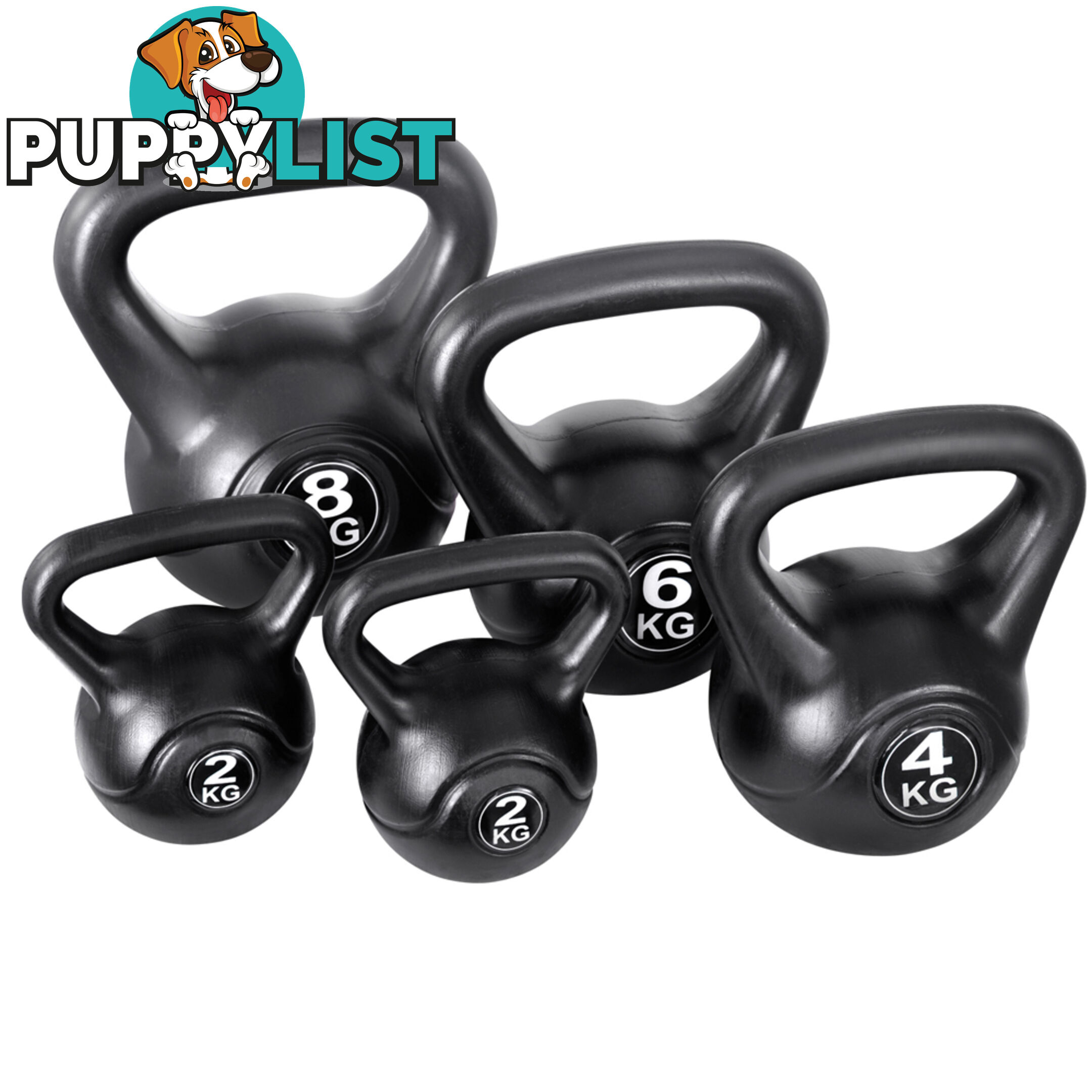 Set of 5 Kettle Bells Fitness Exercise Kit