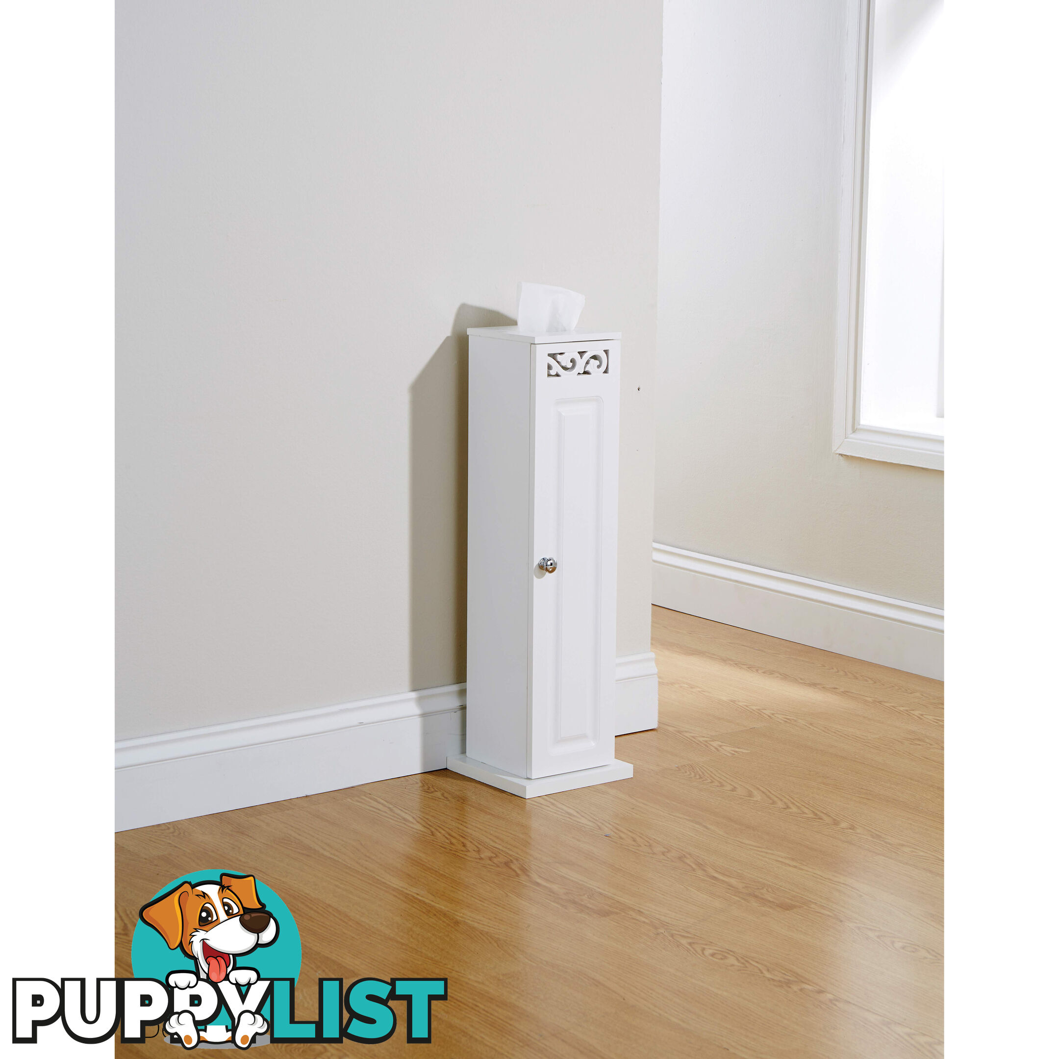 Lure Toilet Roll Cupboard in WHITE