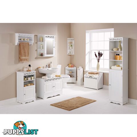 Lure Toilet Roll Cupboard in WHITE