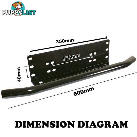 Number Plate Bullbar Frame Mounting Bracket Mount Light Bar Antenne UHF Holder