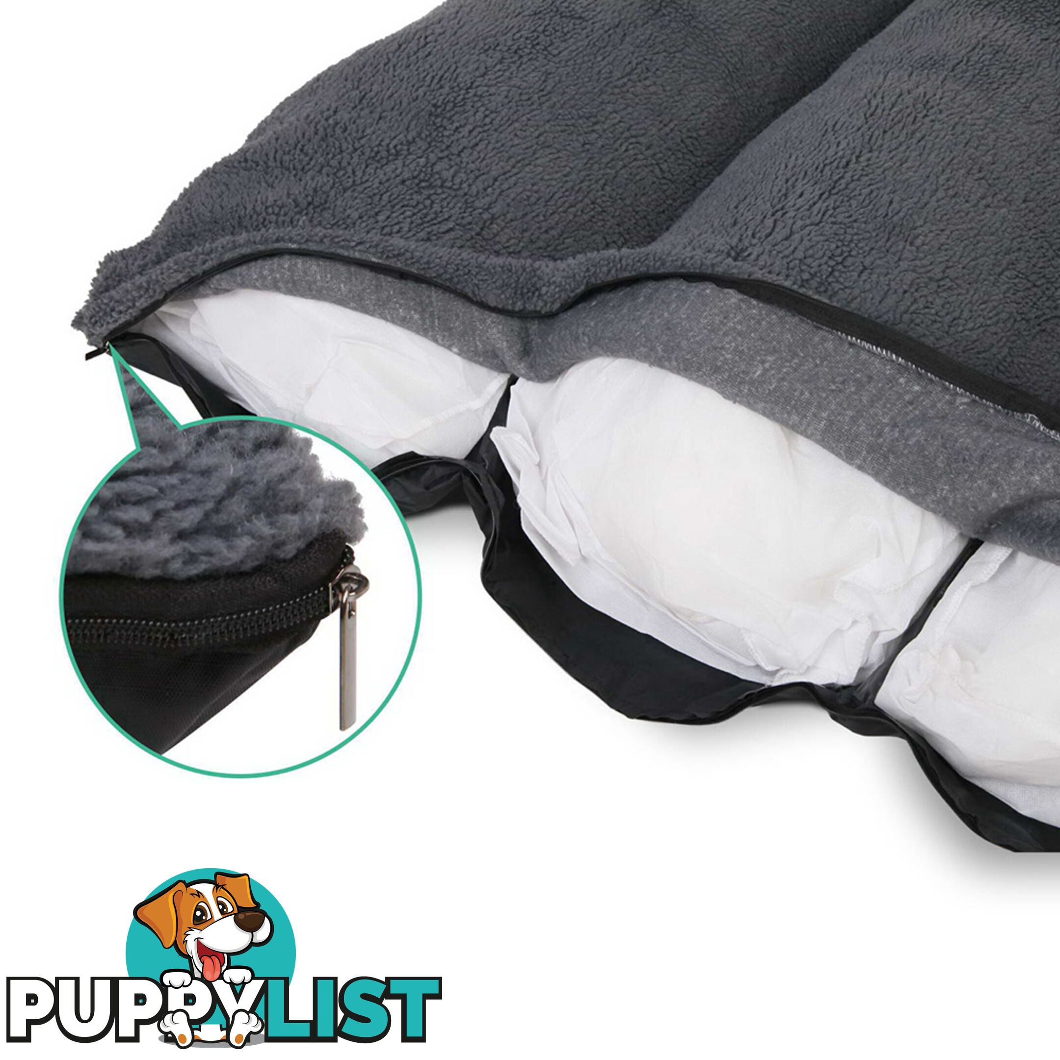 Waterproof Fleece Lined Dog Bed - Large