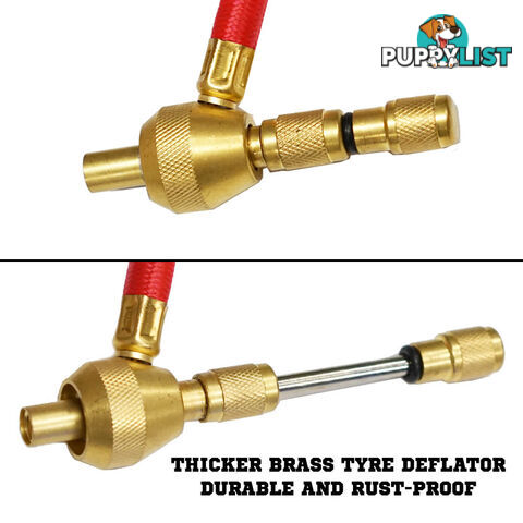 Rapid Tyre/Tire Deflator Air Deflators 4WD With Pressure Gauge Valve Tool