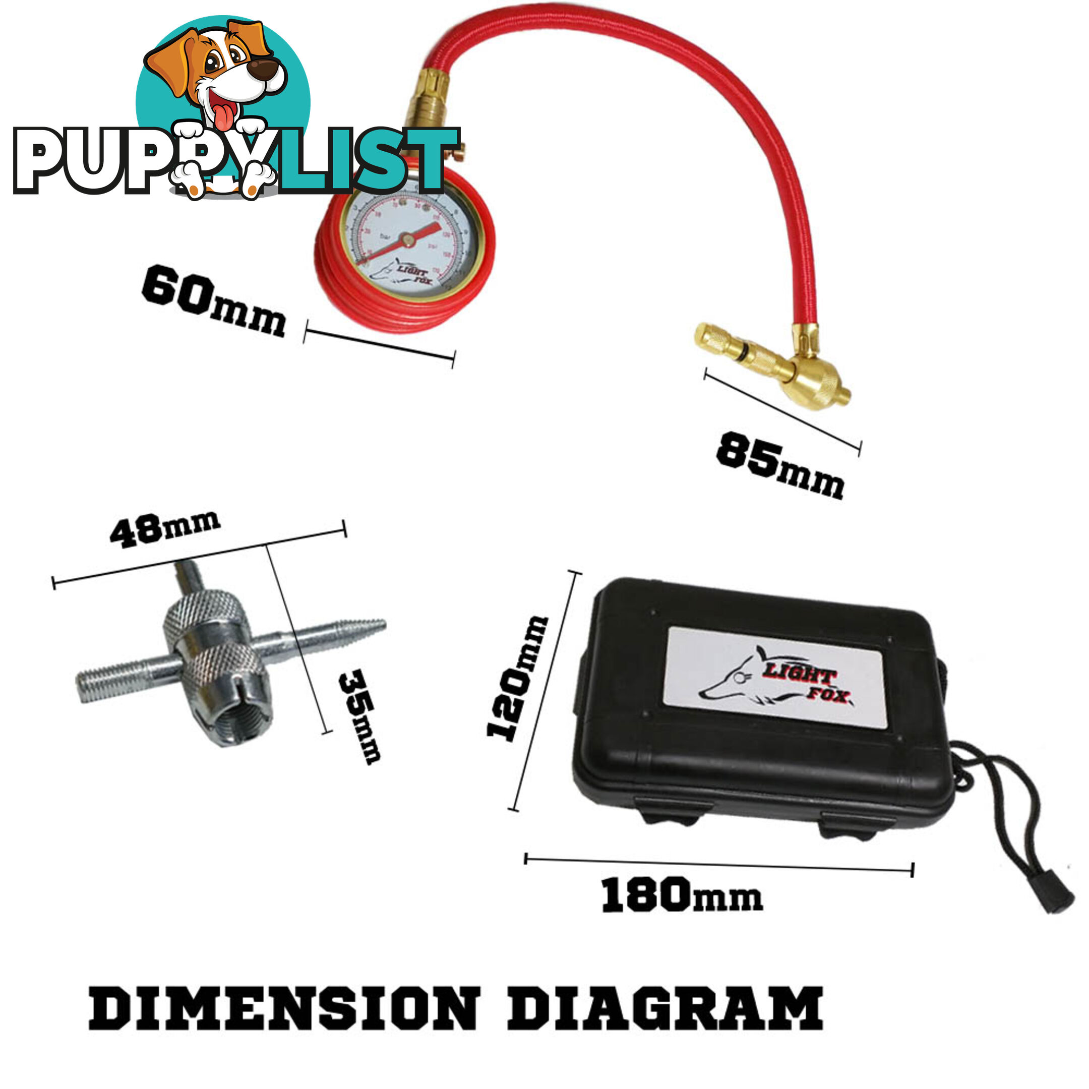 Rapid Tyre/Tire Deflator Air Deflators 4WD With Pressure Gauge Valve Tool