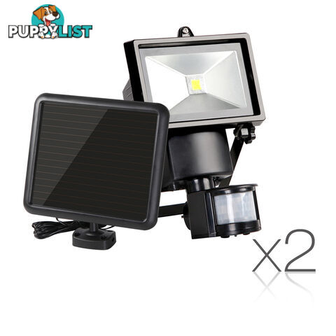 Set of 2 5W COB LED Solar Security Lights