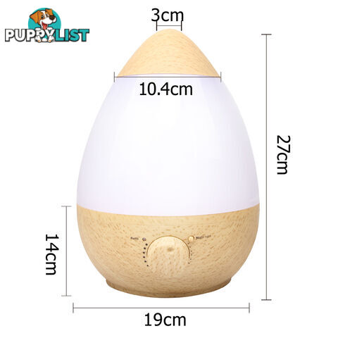 Ultrasonic Cool Mist Air Humidifier 2.3L Natural Wood