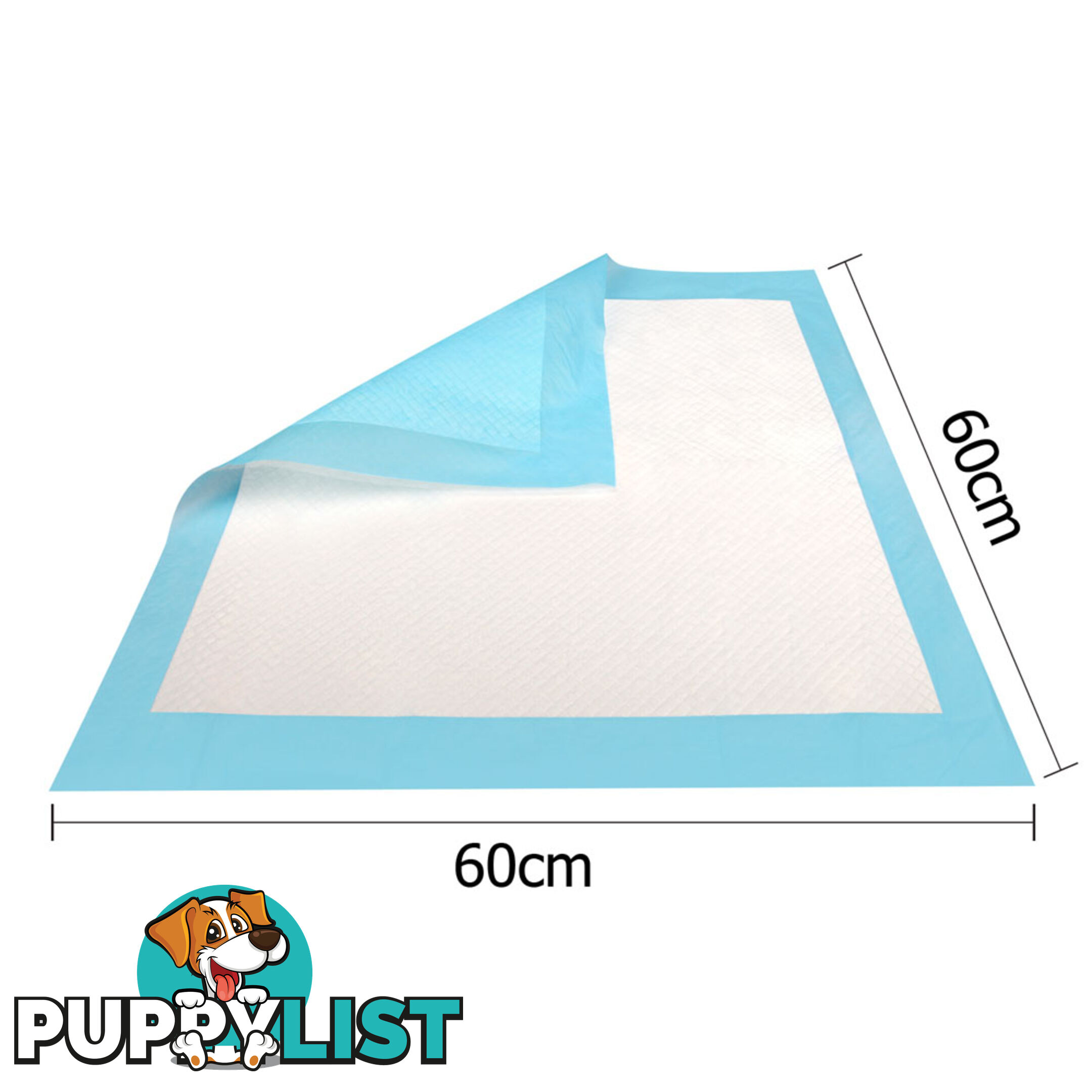 50 Puppy Pet Dog Toilet Training Pads Blue