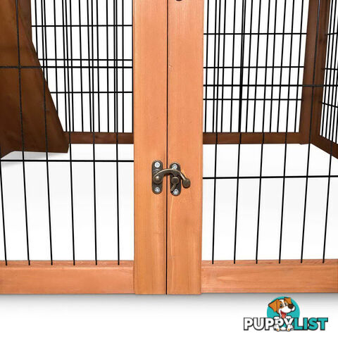 Deluxe Rabbit Cage Hutch w/ Under-Run