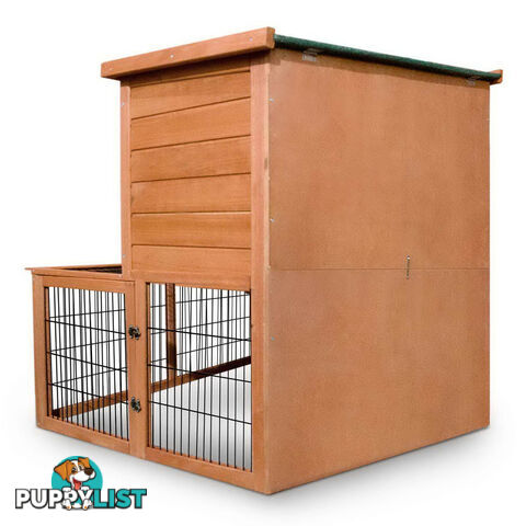 Deluxe Rabbit Cage Hutch w/ Under-Run