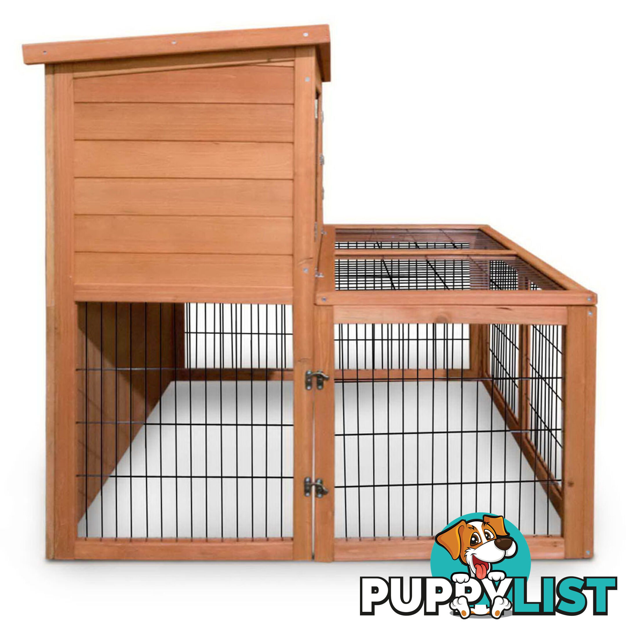 Deluxe Rabbit Cage Hutch w/ Under-Run