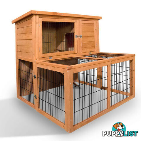 Deluxe Rabbit Cage Hutch w/ Under-Run