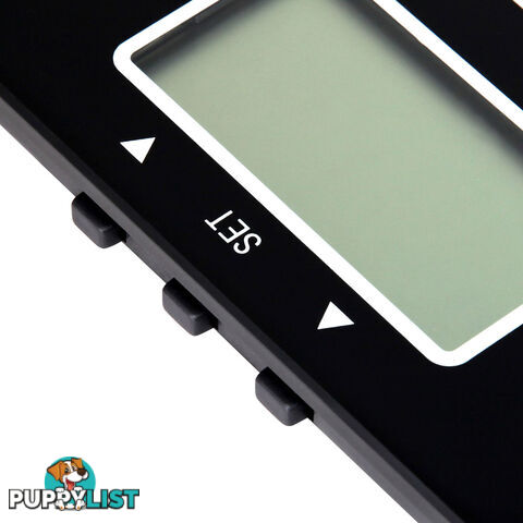 Electronic Digital Body Fat & Hydration Bathroom Glass Scale Black