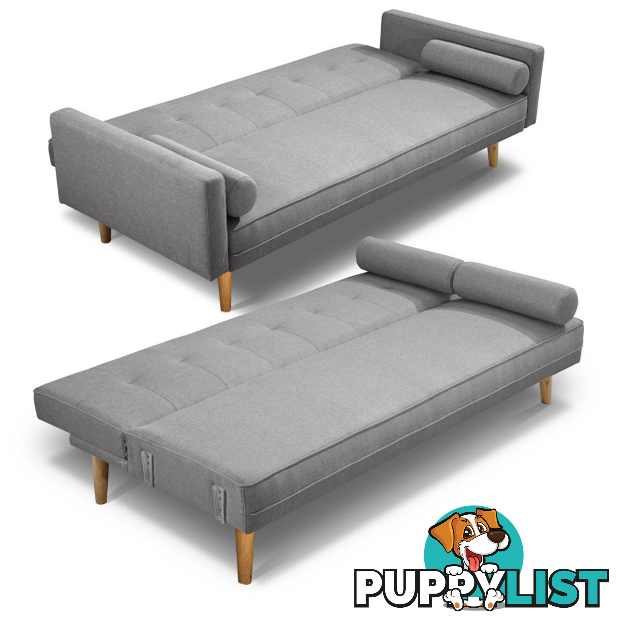 3 Seater Faux Linen Fabric Sofa