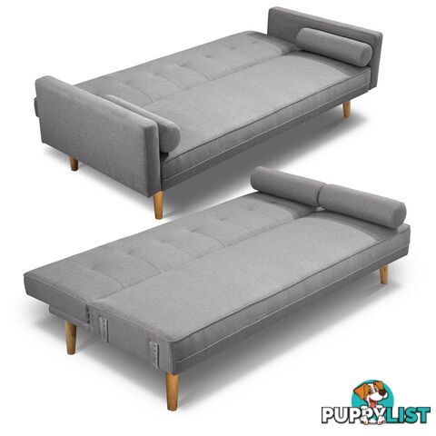 3 Seater Faux Linen Fabric Sofa