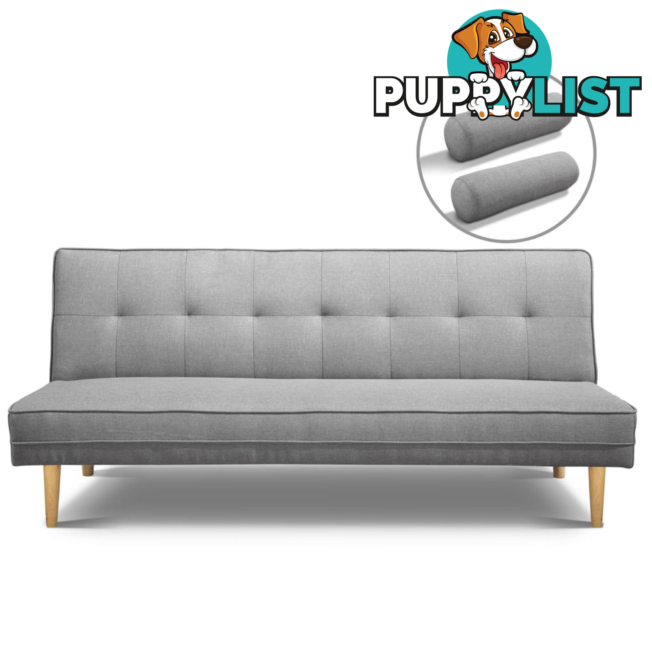 3 Seater Faux Linen Fabric Sofa