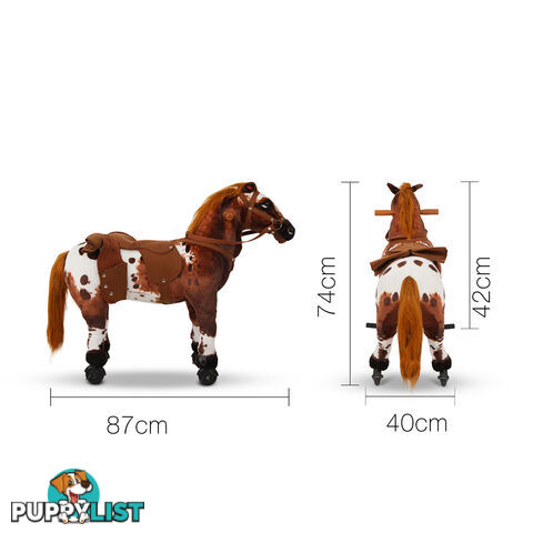 Ride on Pedal Toy Pony - Brown