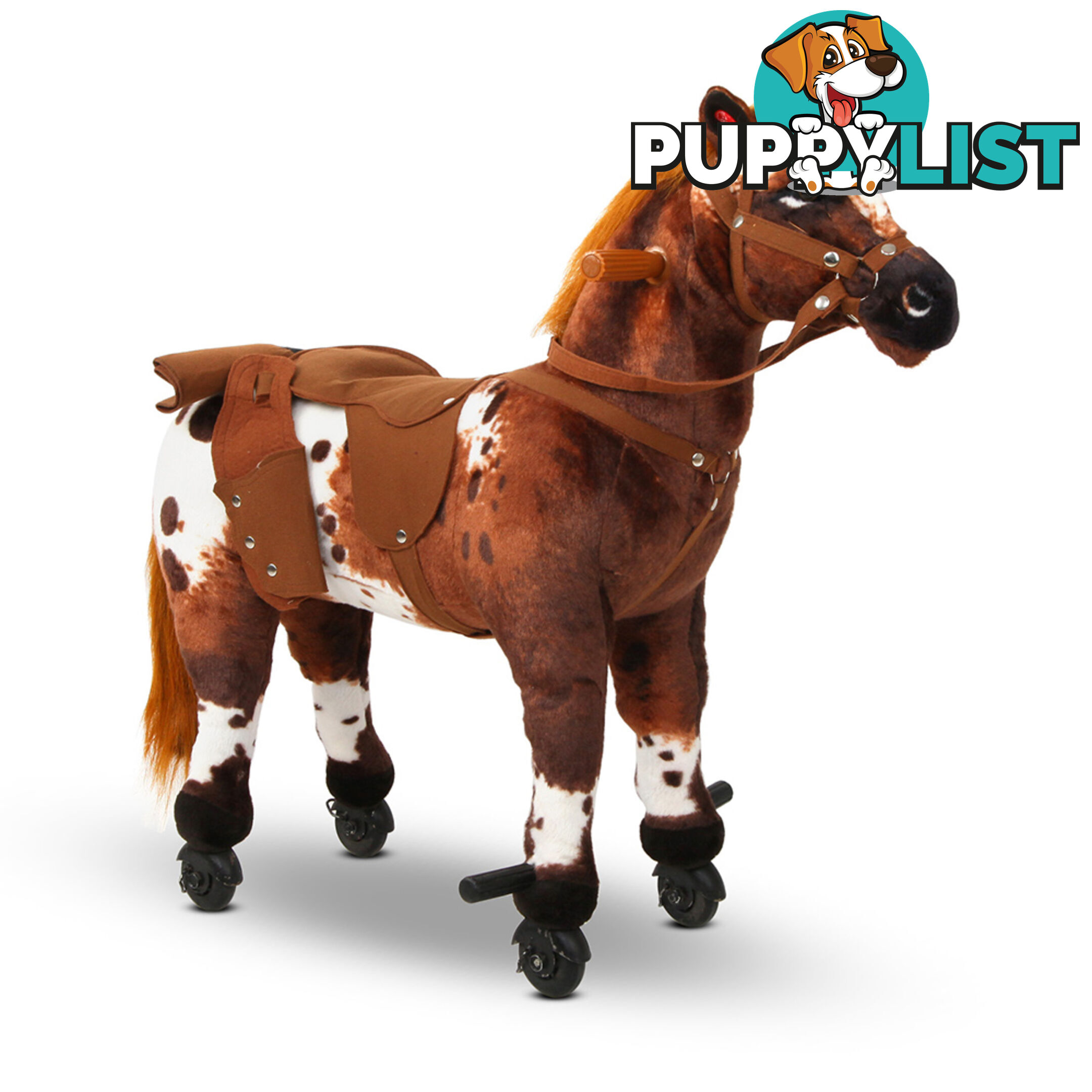 Ride on Pedal Toy Pony - Brown