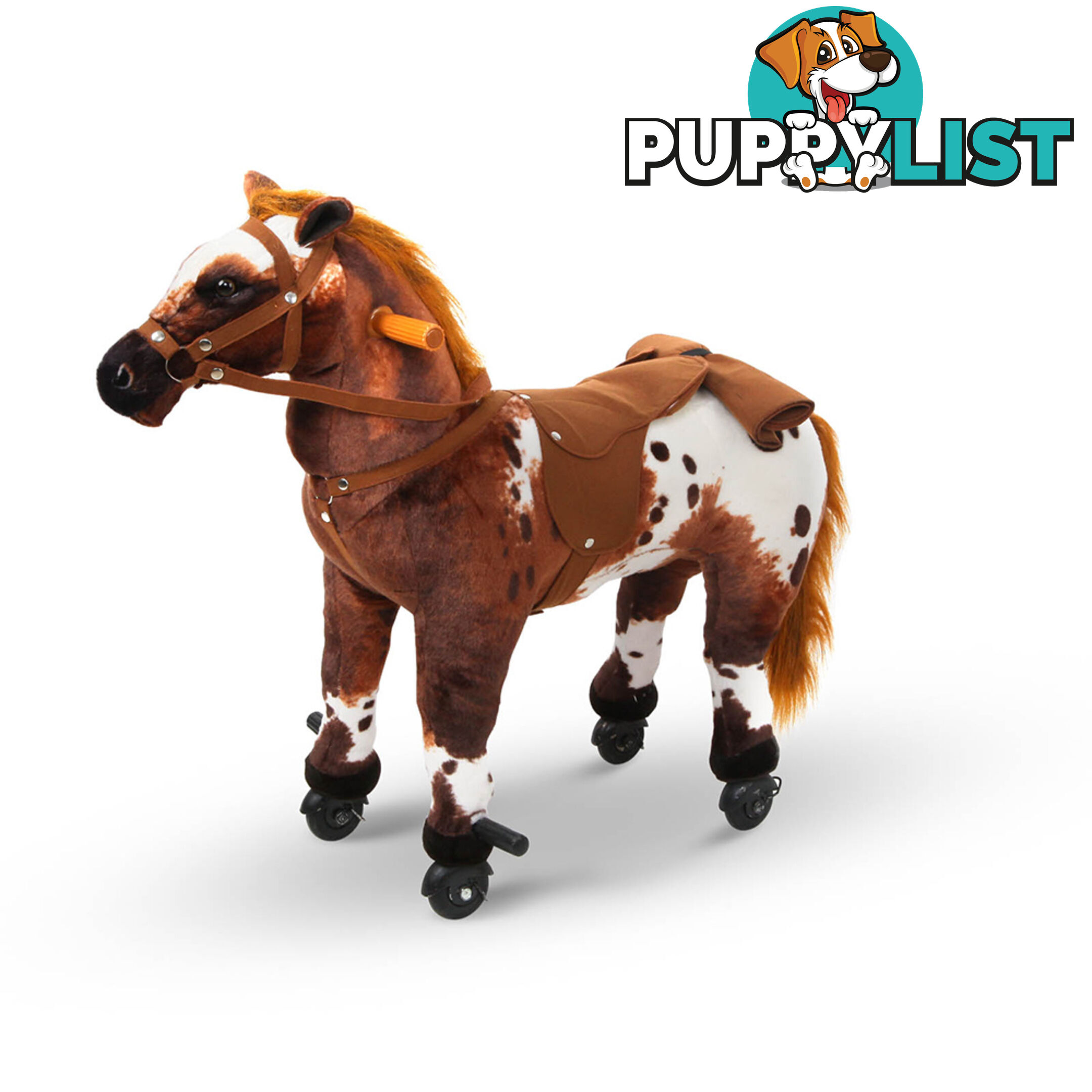 Ride on Pedal Toy Pony - Brown