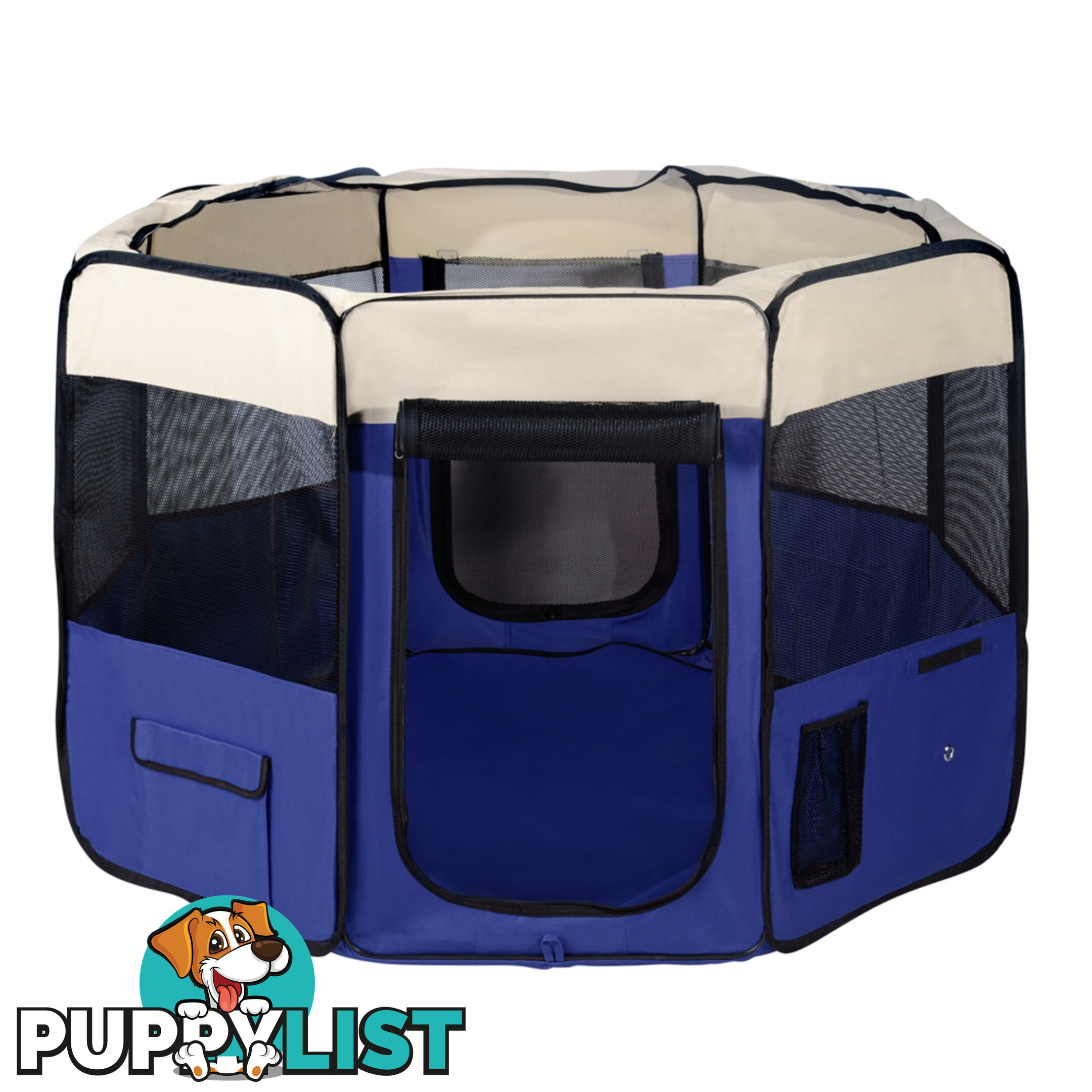 Pet Dog Puppy Cat Exercise Playpen Crate Cage Tent Blue