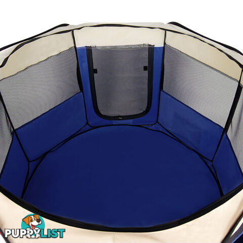 Pet Dog Puppy Cat Exercise Playpen Crate Cage Tent Blue