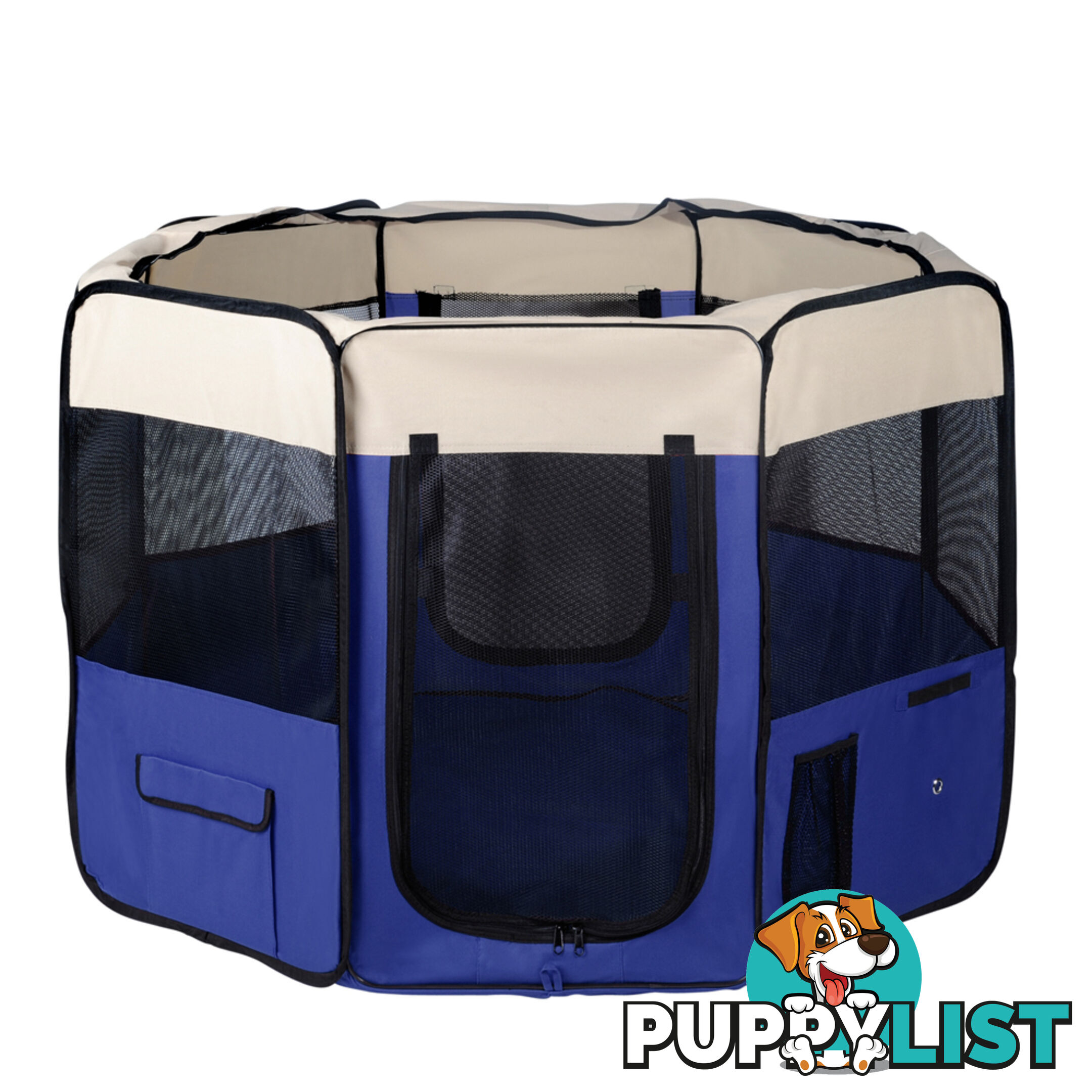 Pet Dog Puppy Cat Exercise Playpen Crate Cage Tent Blue