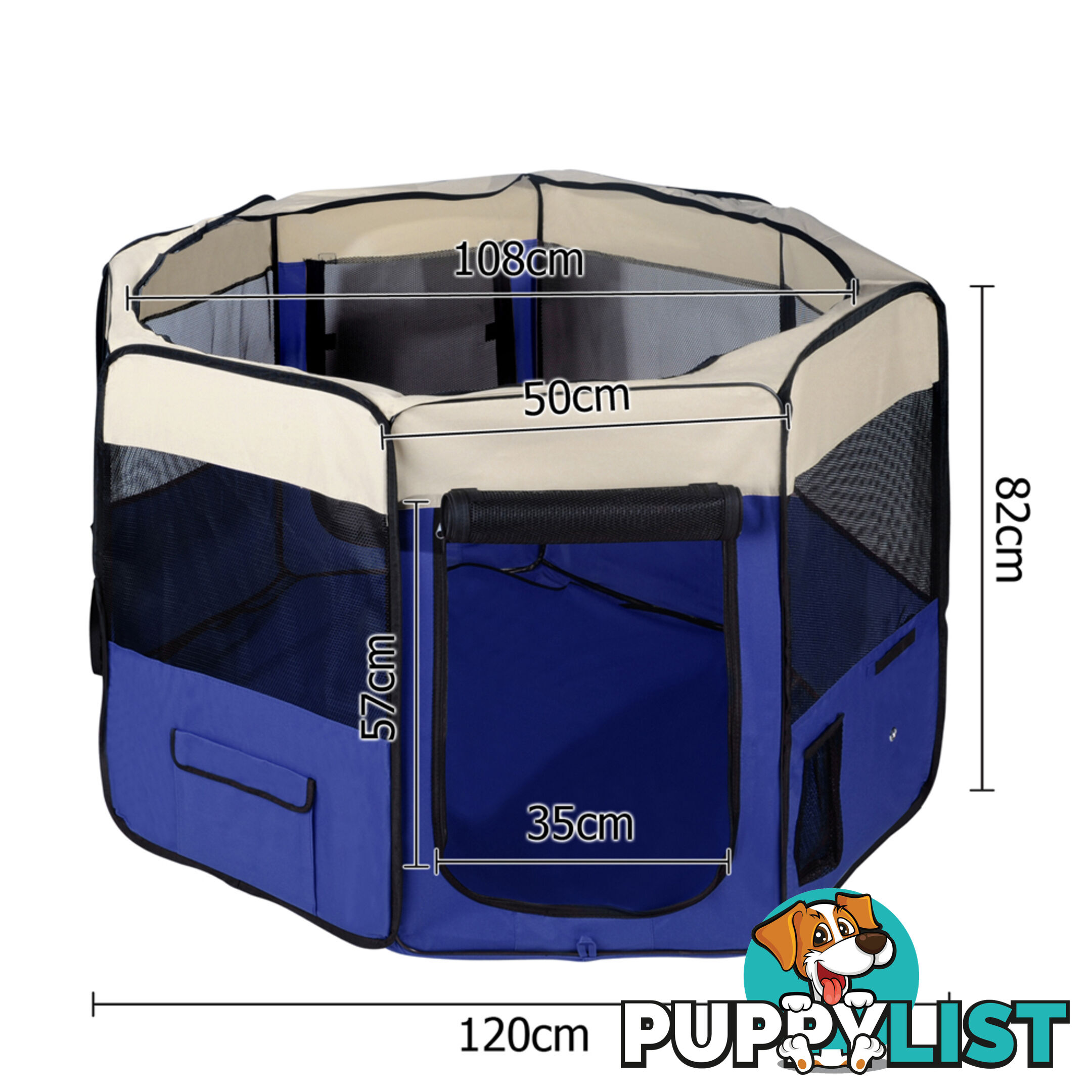 Pet Dog Puppy Cat Exercise Playpen Crate Cage Tent Blue