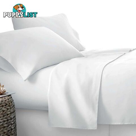 3 Piece Microfibre Sheet Set King Single _ÑÐ White