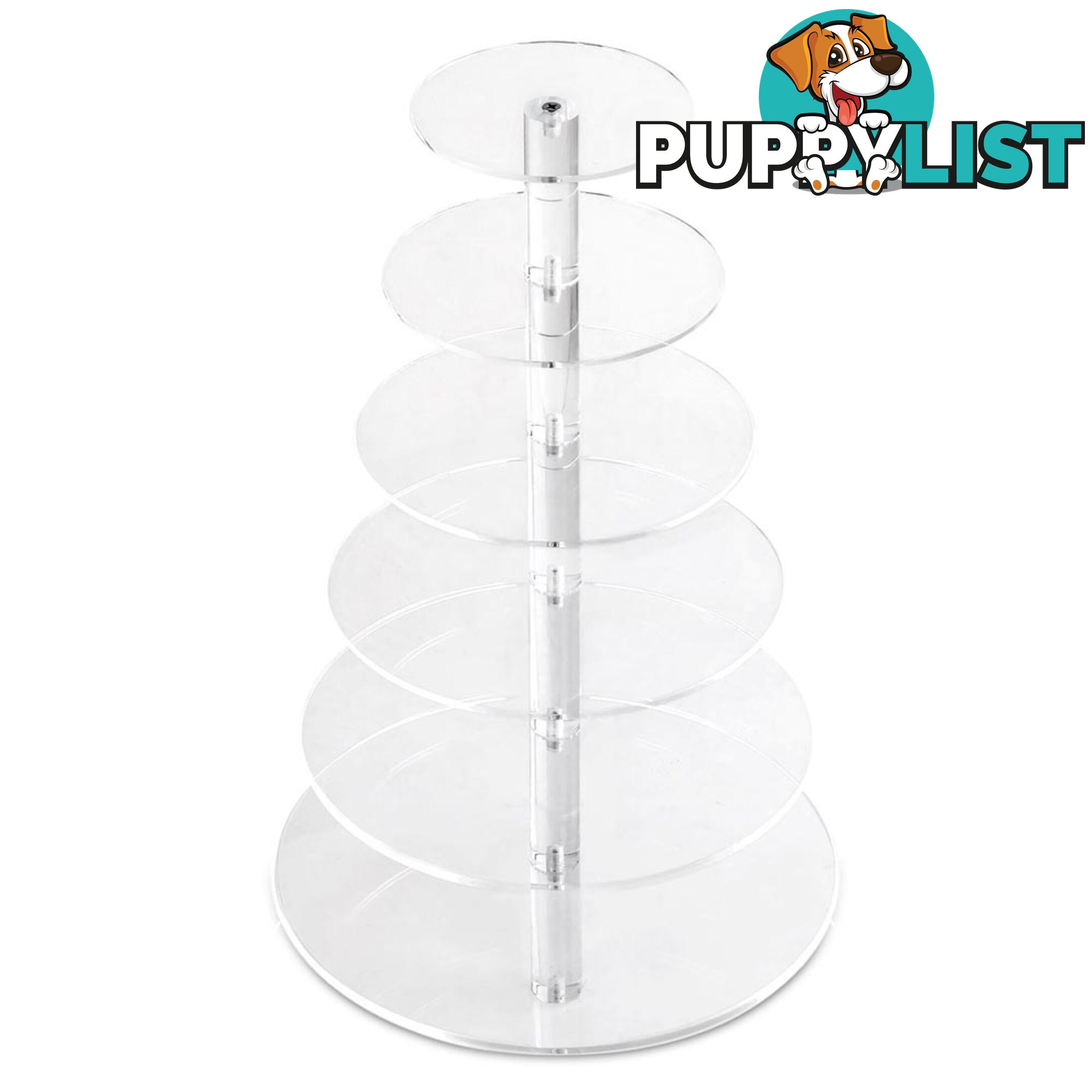 6 Tier Clear Acrylic Cake Stand 53CM