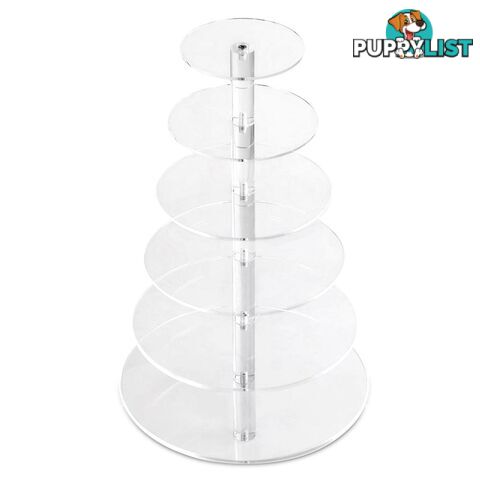 6 Tier Clear Acrylic Cake Stand 53CM