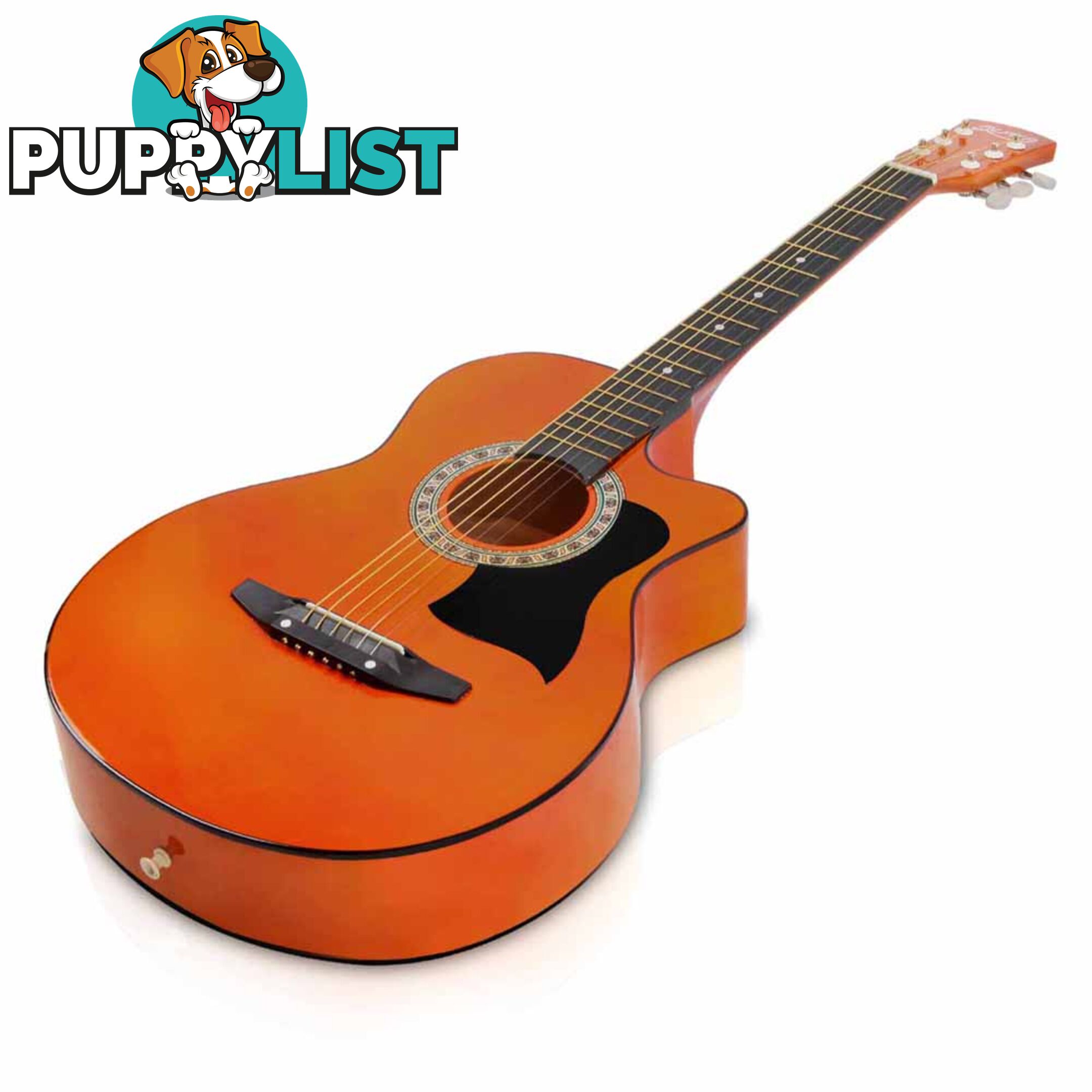 Acoustic Cutaway Steel-Stringed Guitar 38"