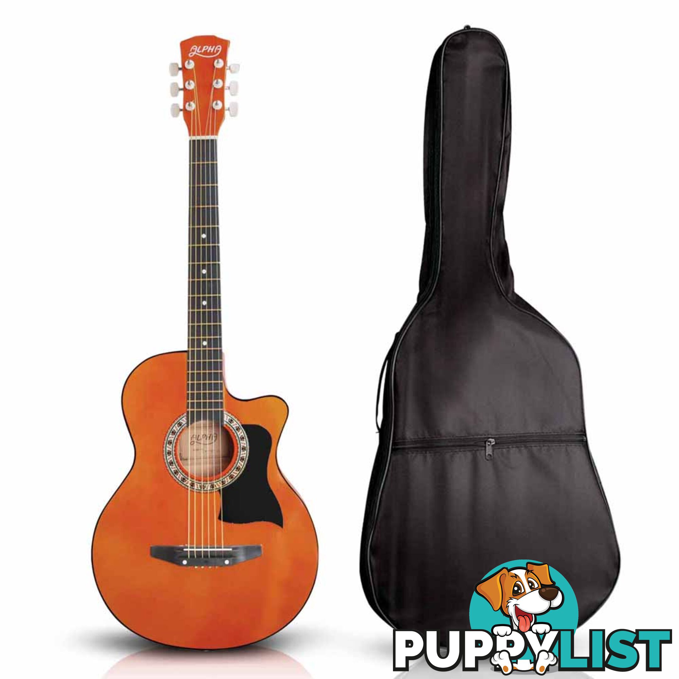 Acoustic Cutaway Steel-Stringed Guitar 38"