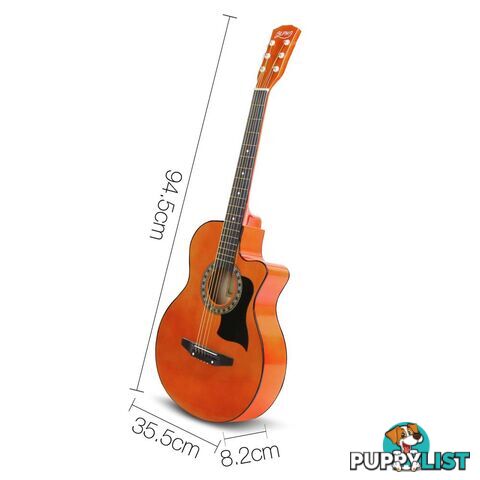 Acoustic Cutaway Steel-Stringed Guitar 38"