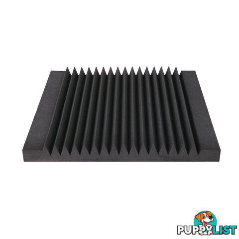 Set of 10 Studio Acoustic Foam Tile Wedge Black 50 x 50 x 5cm