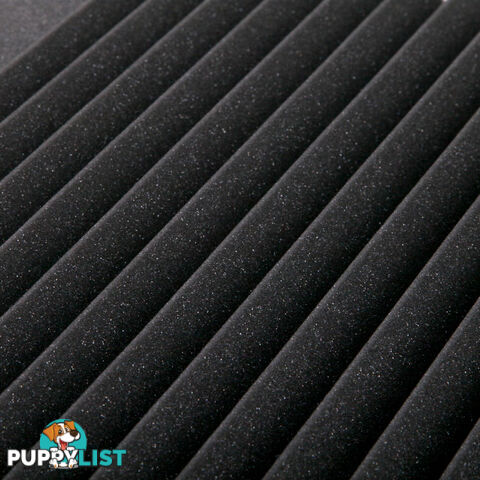 Set of 10 Studio Acoustic Foam Tile Wedge Black 50 x 50 x 5cm