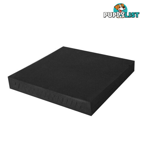 Set of 10 Studio Acoustic Foam Tile Wedge Black 50 x 50 x 5cm